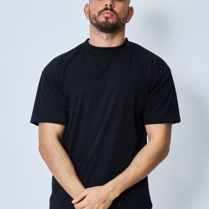 t-shirt-cotele-uni-oversize-black