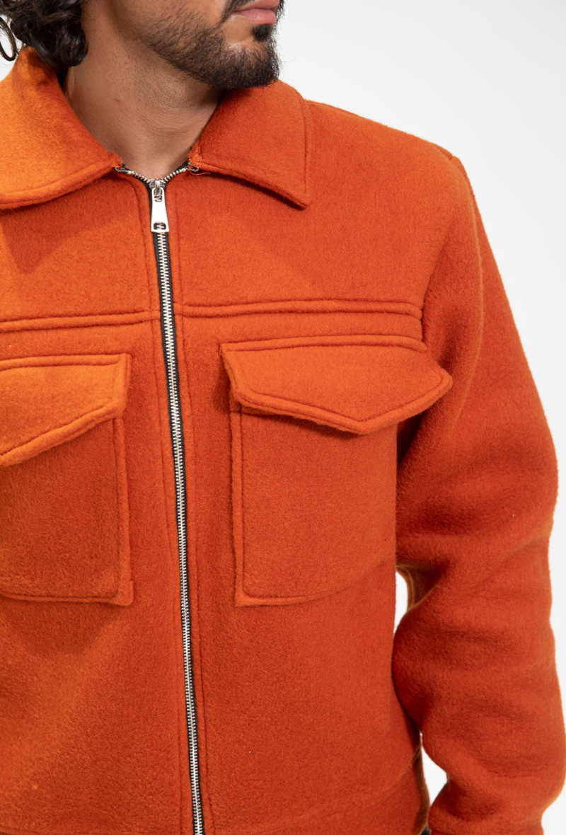 veste-uni-col-revers-orange
