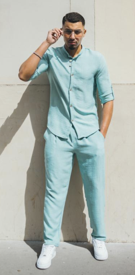 chemise effet lin